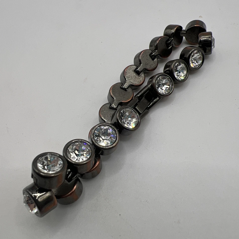 Touchstone кристалл на Swarovski Gunmetal льда браслет w прозрачный кристалл и гематит - Изображение 3 из 4