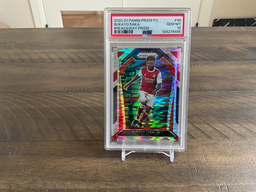 2020 - 21 PANINI PRIZM BUKAYO SAKA BREAKAWAY PRIZM RC PSA 10