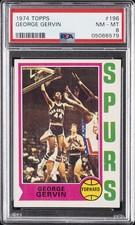 1974 TOPPS #196 GEORGE GERVIN PSA 8