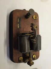 J H Bunnell Brass Telegraph Morse Code Station Relay. 150 Ohms. New York, N. Y.