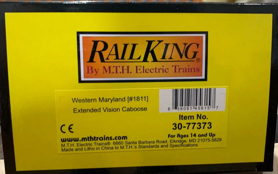 MTH Rail King 30-77373 CSX/W Maryland Extended Vision Caboose #1811 O Gauge NEW - Image 3 of 3