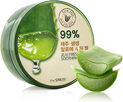 [the SAEM] Jeju Fresh Aloe Soothing Gel 10.1 fl. oz. (300ml) - 99% Aloe Vera,...