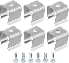 MECCANIXITY Rope Light Mounting Clips, 50 Pack Wall 8mm to 11mm, Silver