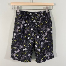 Nike Boy's Black Fish  Nike Logo Graphics Swim Trunks Size M