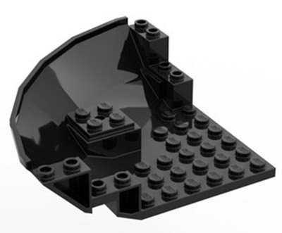 Lego Part 30201 Black PANEL 10 x 10 x 2-1/3 Inverted Corner Quarter QTY 1 M1