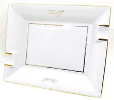 Davidoff Porcelain White and Gold Ashtray No box Used