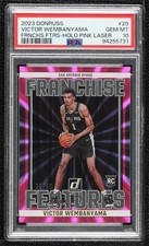 2023-24 Panini Donruss Holo Pink Laser 35/50 Victor Wembanyama PSA 10 GEM MT 1v3