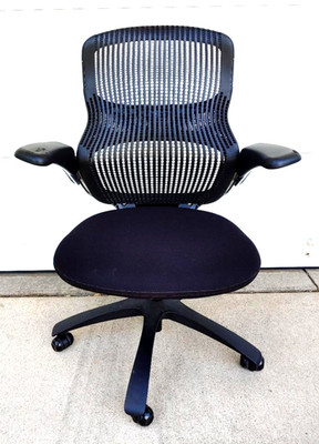 USED KNOLL ''GENERATION'' OFFICE WORK CHAIR, ERGONOMIC, FABRIC SEAT...