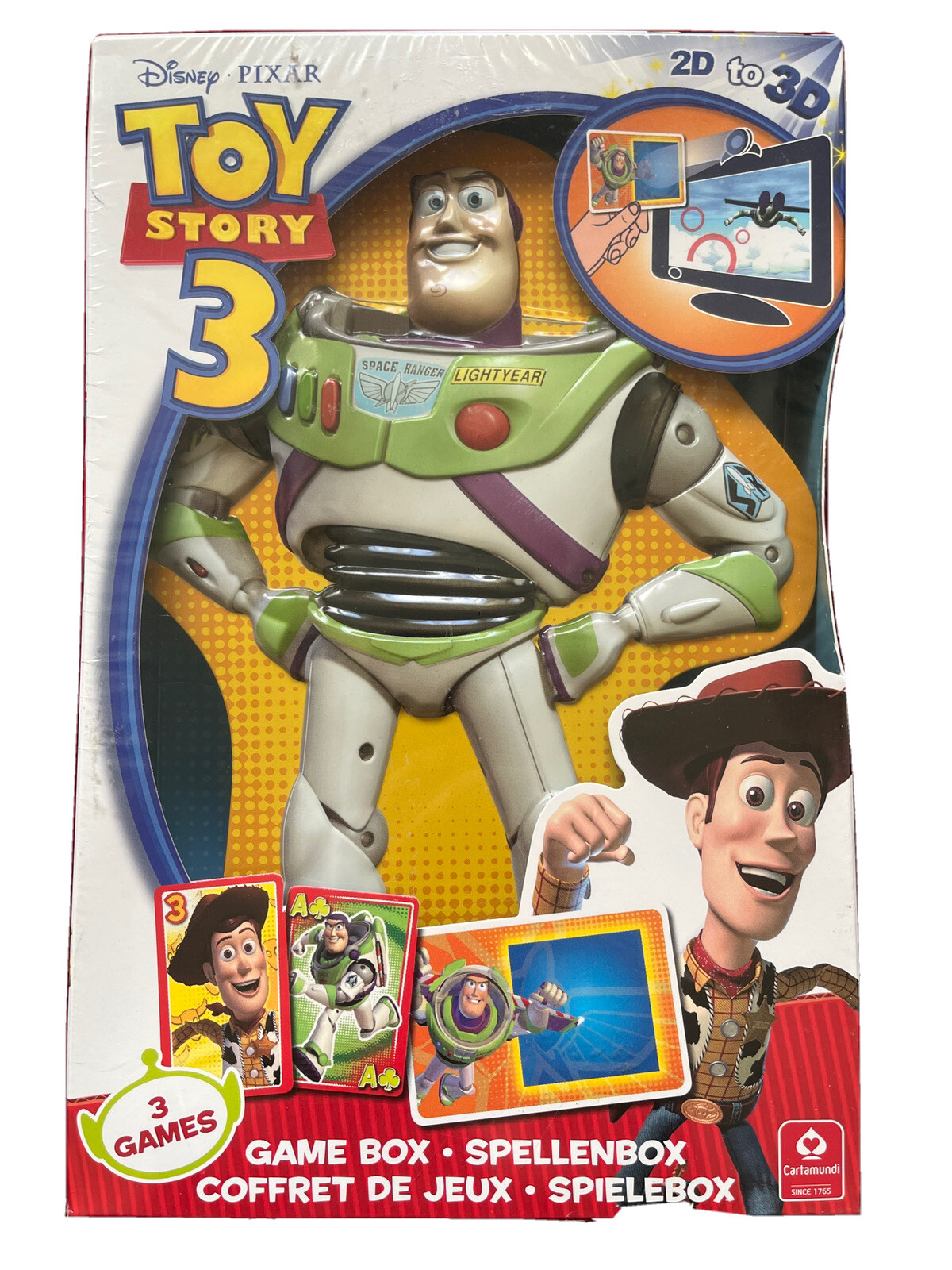 Disney Pixar Toy Story 3 Game Box Kids Playing Cards 3 Games By Cartamundi Gift