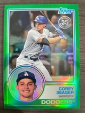 2018 Topps Silver Pack Corey Seager #98 1983 Retro Green Chrome Refractor /99