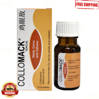 1 X Collomack Topical 10ml Painless Remover Plantar Warts Corns and Calluses