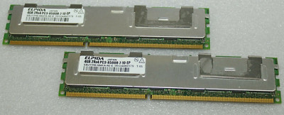 ELPIDA 8GB (2 X 4GB) 2Rx4 PC3-8500R ECC DDR3 Server Memory Ram EBJ41HE4BAFA-AE-E