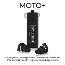 Ear Plugs Moto+ I Silicone Earplugs Motorcycle Motorsport Helmets Wind Noise NEW