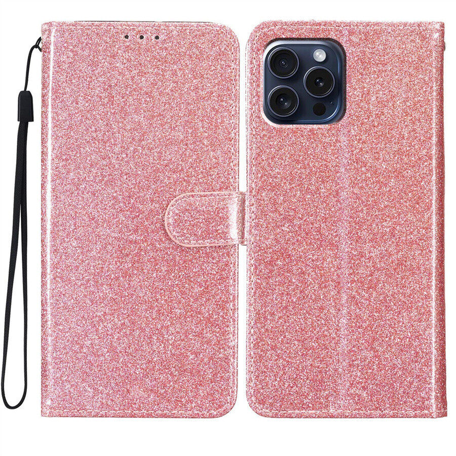 Glitter Wallet Phone Case For IPhone 12 13 14 15 Pro Max XR 16 Plus | Bling Bowknot Design