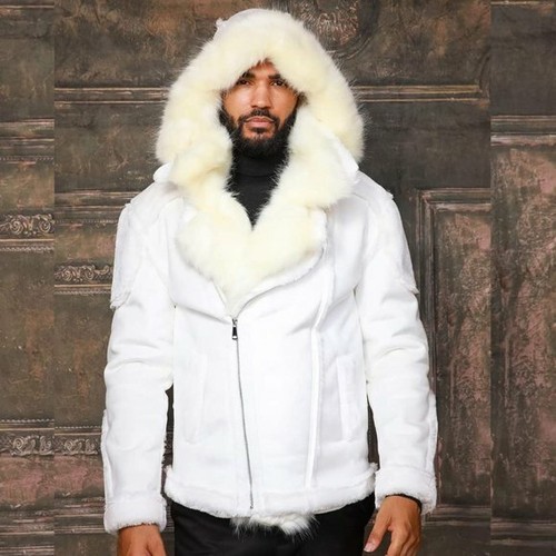 Men's Fashion White Faux Fur Coat | eBay