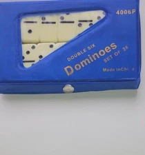 Double Six Dominoes Game Mini Set Of 28 Travel Size Is 1 1/2″X3/4″X1/4″