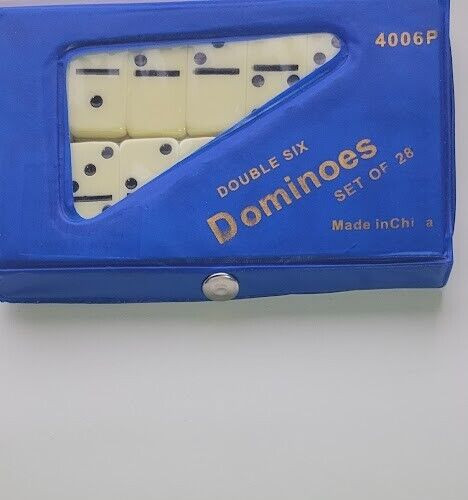 Double Six Dominoes Game Mini Set Of 28 Travel Size Is 1 1/2″X3/4″X1/4″