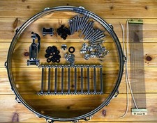 14" Chrome Snare Drum Hardware Kit with Classic Tube Lugs, Metal Shell Screws