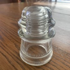 Hemingray No 17 Threaded Glass Insulator Vintage Antique Clear Made In The USA