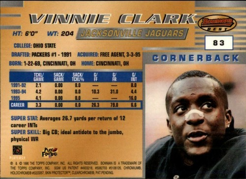 1996 Bowman's Best Football  *COMPLETE YOUR SET*  Pick From List - Picture 164 of 356