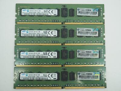 Lot of 4 SAMSUNG 8GB PC4-2133P ECC Ram / Server Memory - M393A1G40DB0-CPB2Q