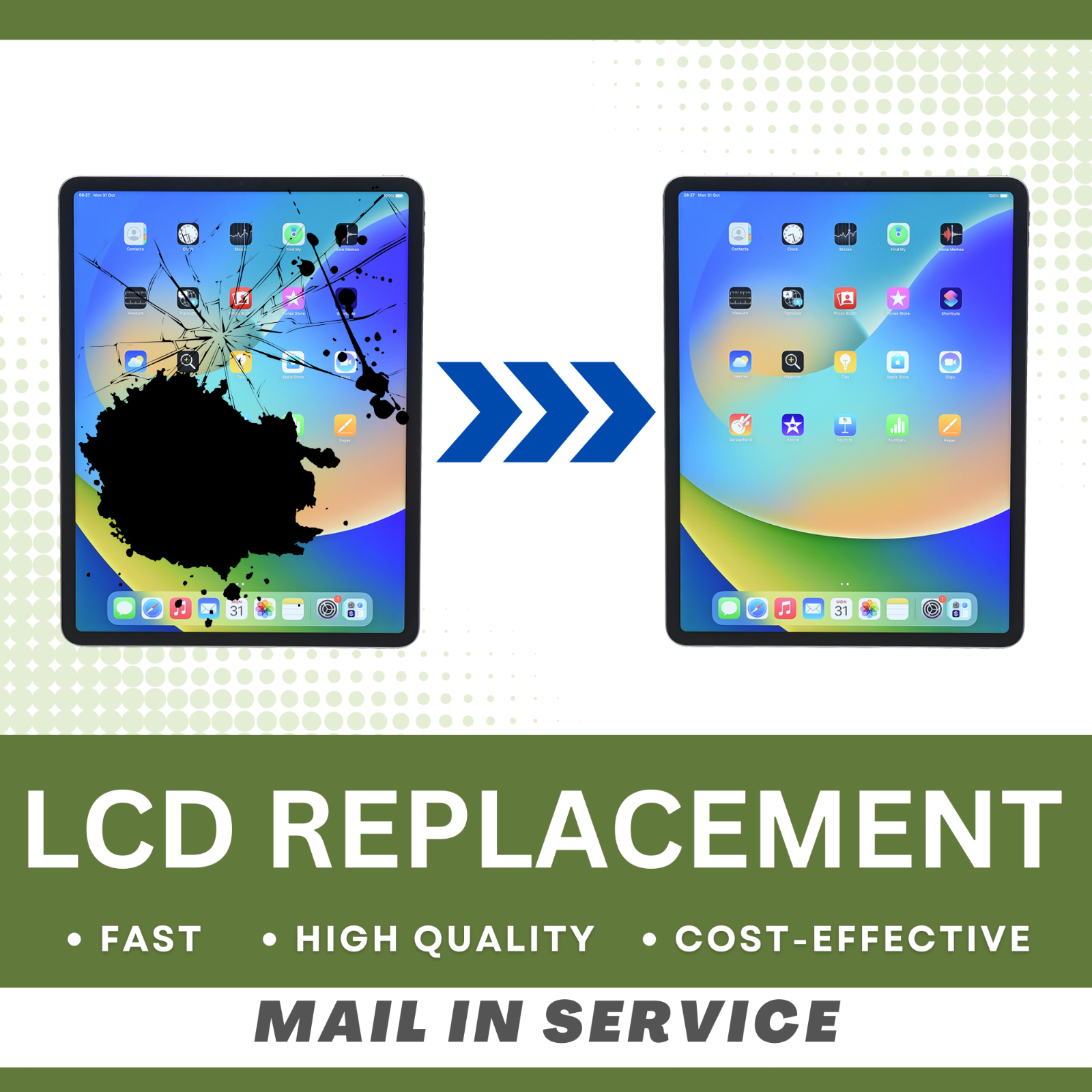 iPad Pro 12.9 5th/6th Gen LCD Screen Repair Service Fast Mail-in Premium Quality-image