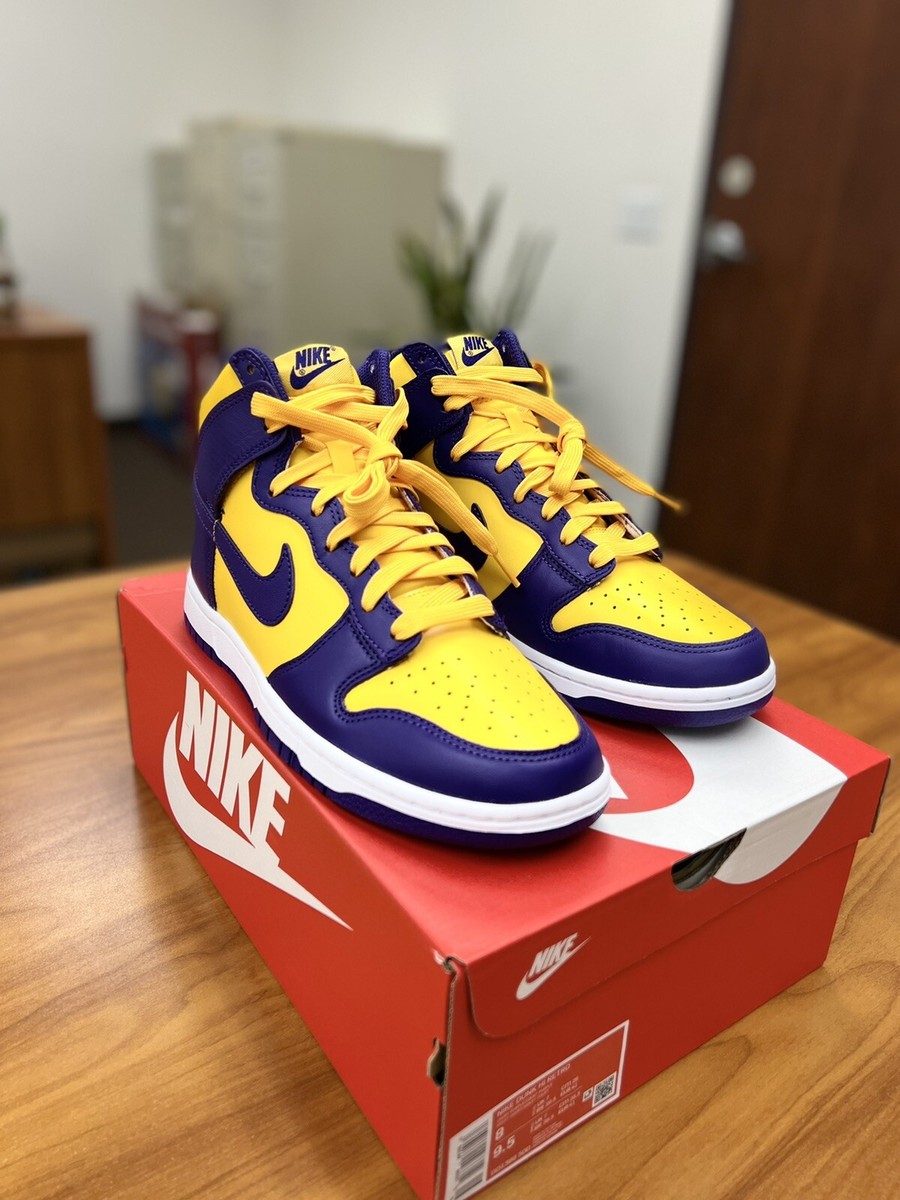 Nike Dunk High Lakers Court Purple - Men Size 8 #DD1398-500 Brand