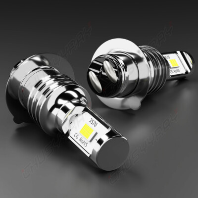 2 SUPER BRITE LED light bulbs for Scooter Bulb1151; 12V, 25W, P15s base Floesser