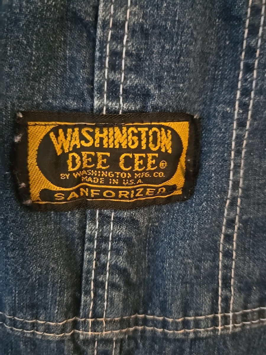 Vintage Washington Dee Cee Sanforized Bib Overalls Size 32 x