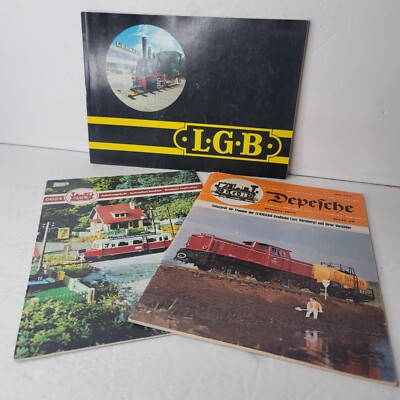 Lot of 3 LGB German Train Booklets 1970s 1980s Accessories Photos More
