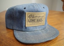 Vintage 80's Long Haul Trucker Levi’s Denim Snapback Hat Made In The USA EUC