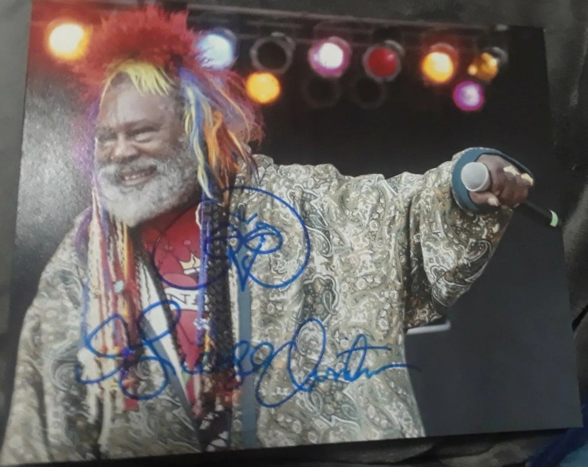 GEORGE CLINTON P FUNK ICON SKETCH ATOMIC DOG SIGNED AUTOGRAPHED