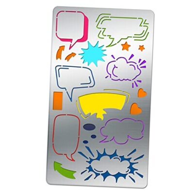  4x7'' Comic Theme Stencil Templates Dialog Box Pattern Stencil Stencils Comics