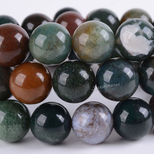 10mm Fashion round gemstone beads stretchable bracelet 7" - Picture 67 of 262