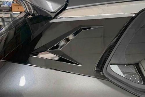 Black Rear Wing Side Spoiler Cover Trim 2PCS For Toyota Corolla Cross 2022-2023 - Imagen 2 de 6