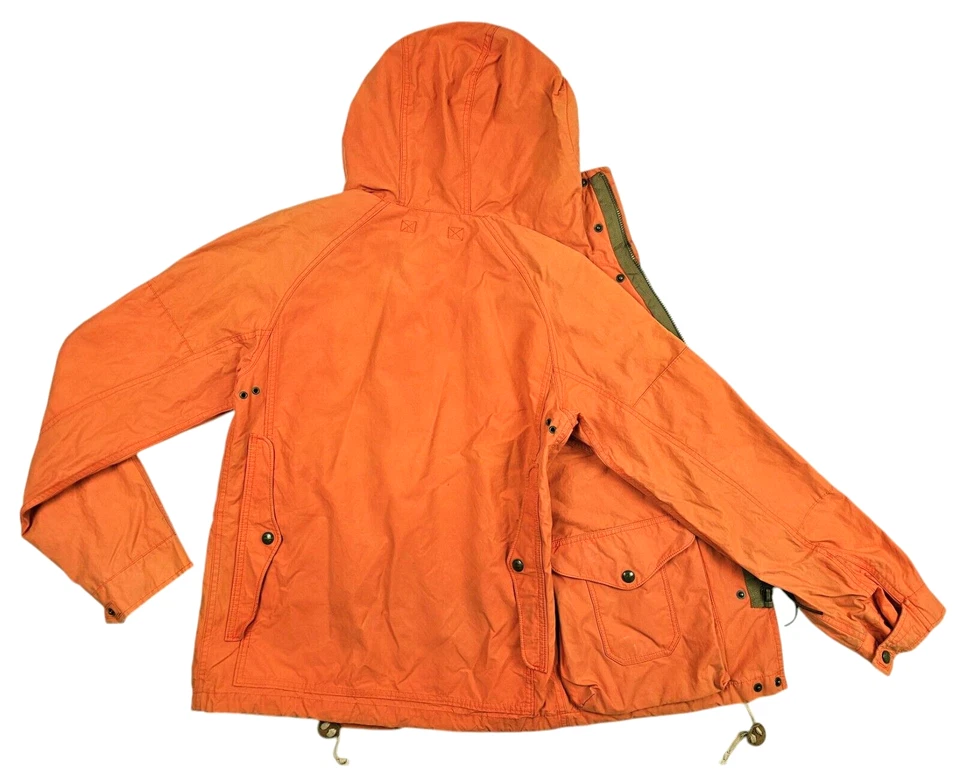 HOT Men POLO RALPH LAUREN PARKA CAMPING EXPEDITION HOODED LINED ORANGE Jacket XS - Image 4 of 4
