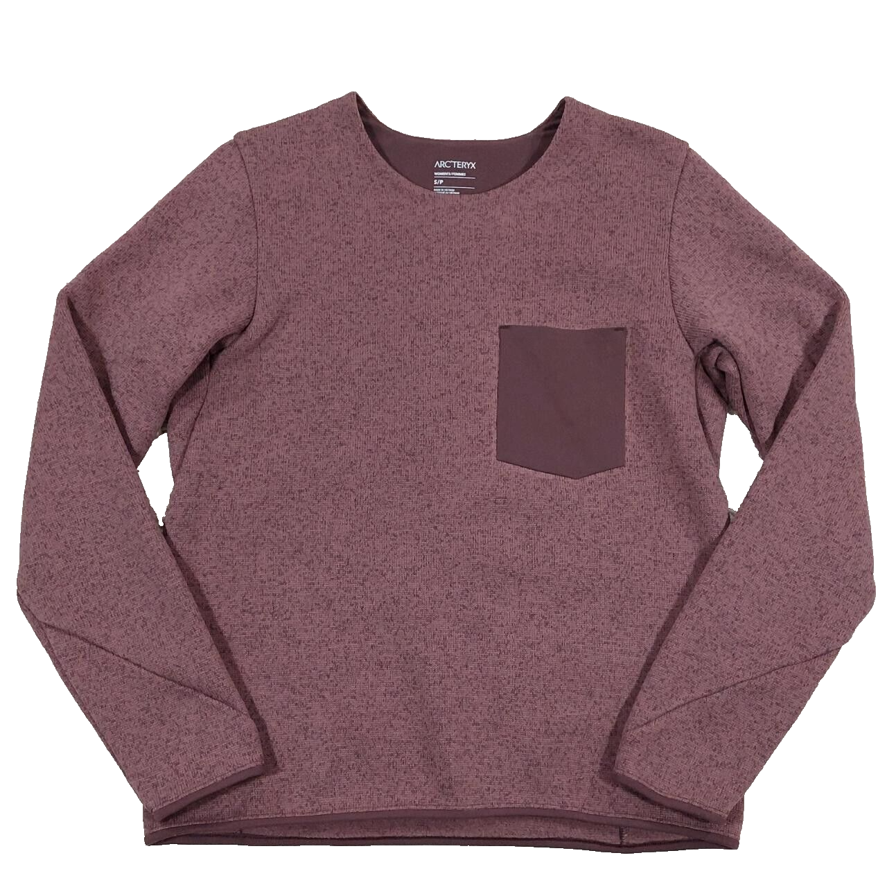 Arc'teryx Maglione Donna Maglia Covert Marrone Tasca Seno Gorpcore. Taglia S.