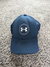 Under Armour Golf Baseball Hat Cap Youth Size S/M Fitted Blue Boys Logo