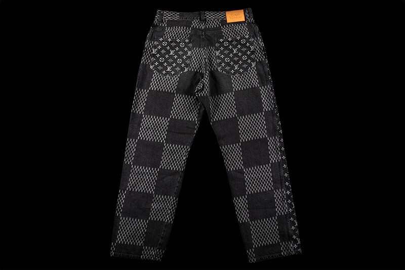 【NIGOコラボ♢】Louis Vuitton *デニム イージーミュール LOUIS VUITTON X NIGO GIANT DAMIER WAVES MONOGRAM DENIM PANTS