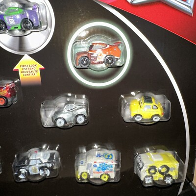 Disney Pixar Cars Variety 15 Pack Mini Racers Silver Glow In The