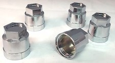 Set Of 5 New Chrome Lug Nut Lugnut Cover Covers Corvette Camaro Firebird S10 Set Of 5 New Chrome Lug Nut Lugnut Cover Covers Corvette Camaro Firebird S10