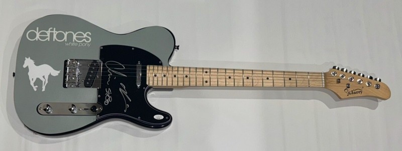 DEFTONES SIGNED WHITE PONY ELECTRIC GUITAR CHINO MORENO STEPH ABE 3X JSA COA