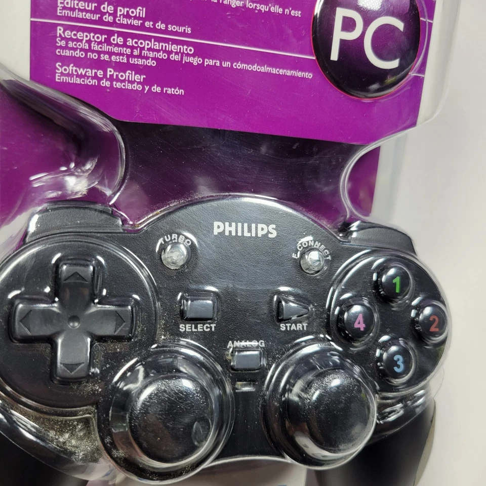Philips Wireless Analog PC Gaming Controller w/ Docking Receiver NEW SEALED - Image 3 of 4