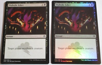 Magic: The Gathering - Diabolic Edict - Masters 25 Pack Magic The Gathering - 2x Diabolic Edict - Tempest Mtg Deck Magic: The Gathering - Diabolic Edict - Masters 25 Pack Magic The Gathering - 2x Diabolic Edict - Tempest Mtg Deck