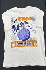 One Piece  New Adult T-Shirt - Devil Fruit Gum Gum "Gomu Gomu No Mi" Size M
