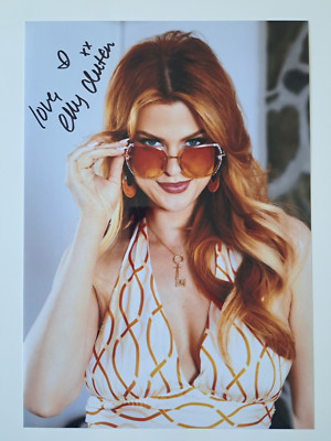 Elly Clutch Sexy Adult AVN Model signed 20x30cm Foto Autogramm Autograph  IP11