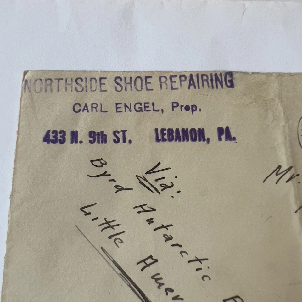 RARE 1934 LITTLE AMERICA COVER BYRD ANTARCTIC EXPEDITION ARRIVED 13 MONTHS LATE - Image 4 of 4