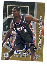 DeShawn Stevenson autographed Basketball Card (Utah Jazz) 2000 Topps Rookie #110