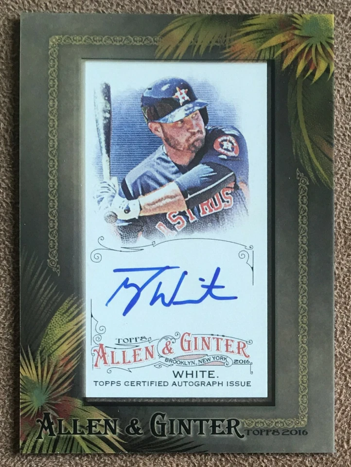 Tyler White 2016 Topps Allen & Ginter's Mini Framed Autograph #TW Astros Insert  - Image 3 of 4