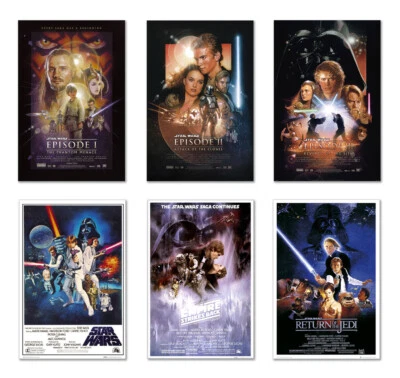 MOVIE POSTERS USA STAR WARS: EPISODE I-VI - 6 PIECE MOVIE POSTER SET (REGULARS 2) (24 X 36" EACH)